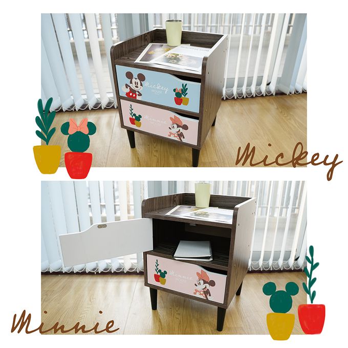 收納王妃 - 迪士尼 Disney 奇奇蒂蒂 床邊櫃  收納櫃 雙層櫃   床頭櫃