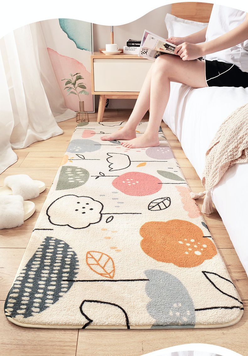 羊羔絨長條形床邊腳踏墊-26英文字母