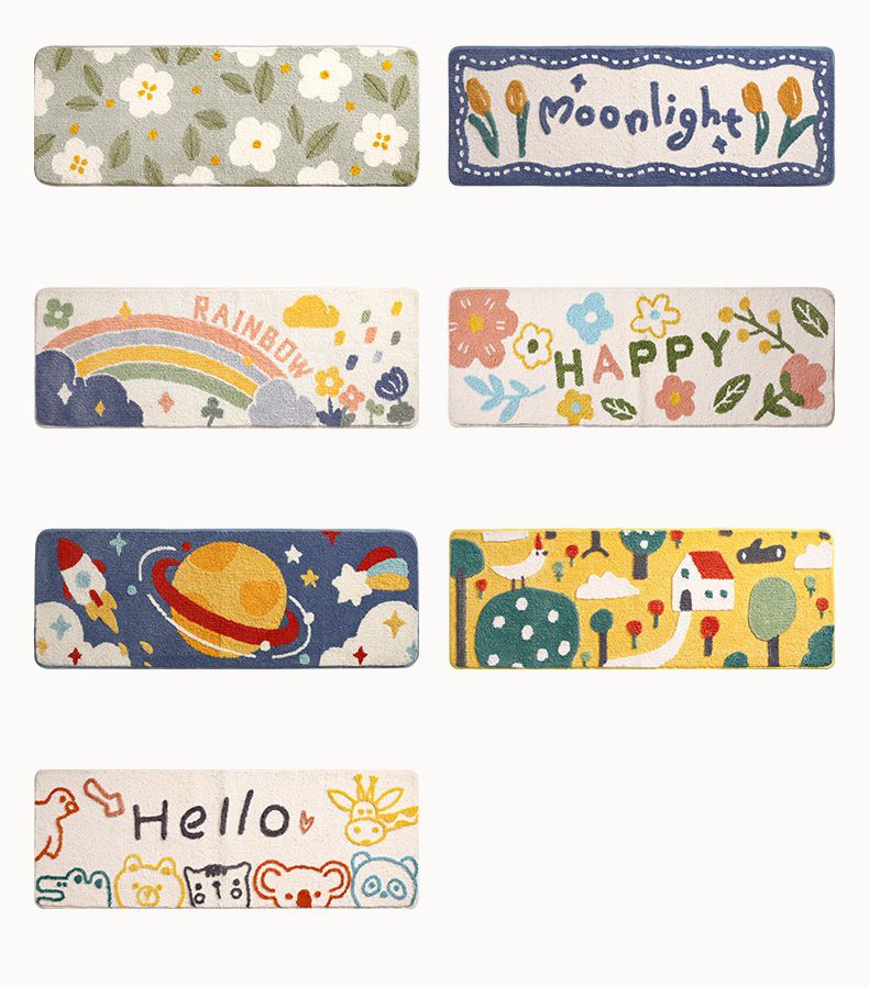 柔軟長條形床邊腳踏墊-太空宇宙 (50x150cm)