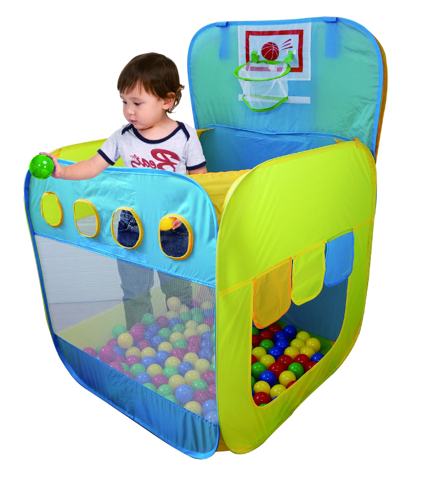 LIHSEN - 多功能投籃機球屋(附100顆球)-3Y+