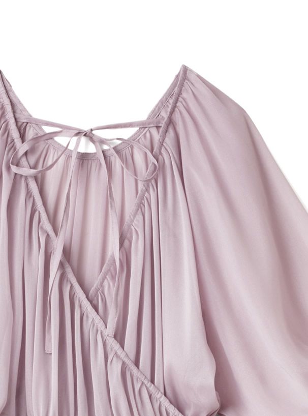 日本 GRL - 微浪漫蛋糕層次五分袖短版洋裝-粉