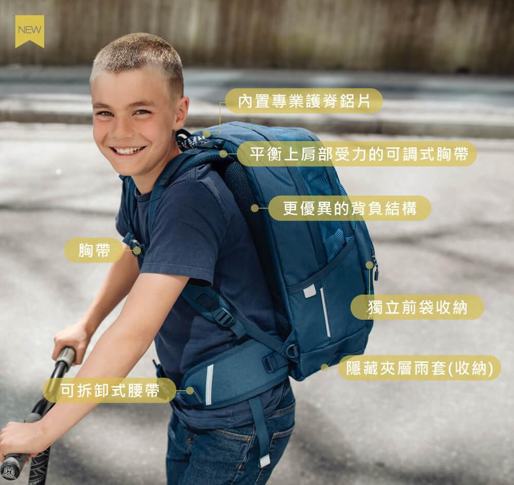 Beckmann - 護脊書包 30L-極光藍