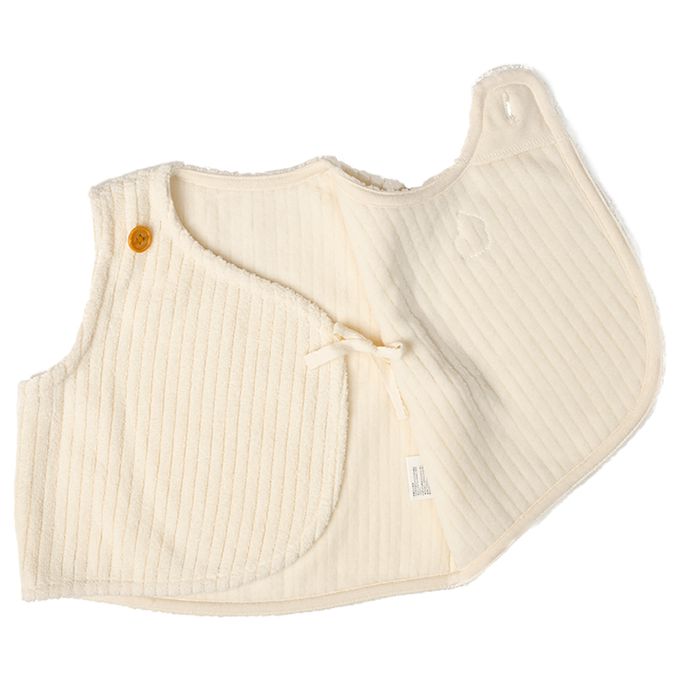 akachan honpo - 蓬鬆刷毛背心-米白色 (50~70cm)