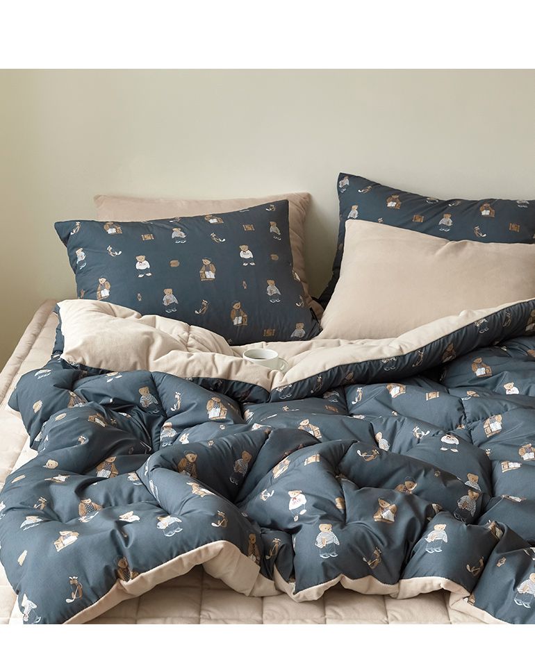 韓國 Maatila - 可水洗M2全方位抗菌防蟎棉被(冬被)-紳士熊熊