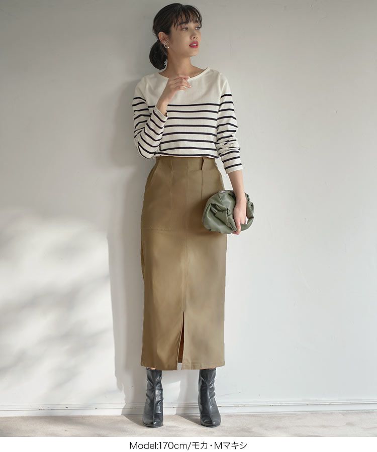 日本 Kobe Lettuce - 可愛扭結休閒長裙-草綠