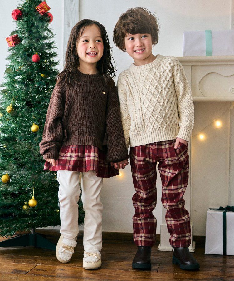 日本 apres les cours - 耀眼色麻花針織上衣(可機洗)-芥末黃