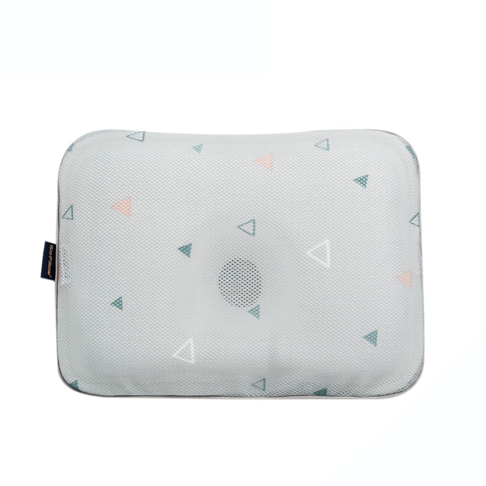 韓國 GIO Pillow - 超透氣護頭型嬰兒枕/防蟎枕-單枕套組-宇治山丘 - S/M