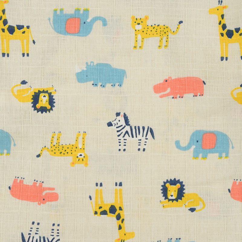 akachan honpo - 兩件式甚平-動物-淺卡其色