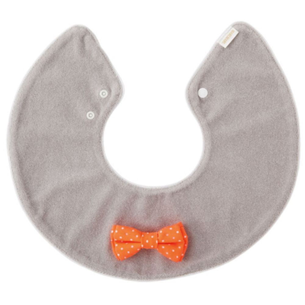 MARLMARL - 微笑圍兜兜-啾啾玩具系列-橘領結 (脖圍25-28cm)