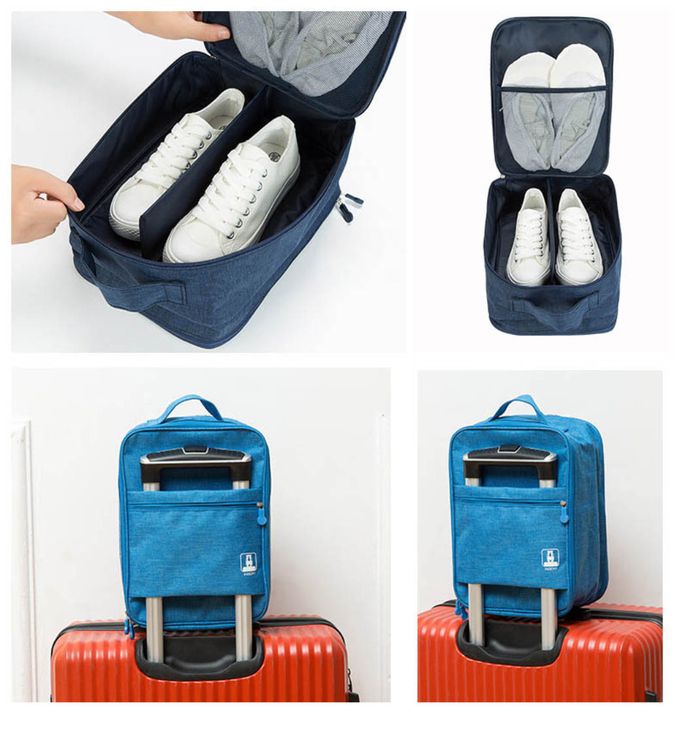 JB clothes - 旅行鞋子收納包 二入-灰色X2 (均碼)