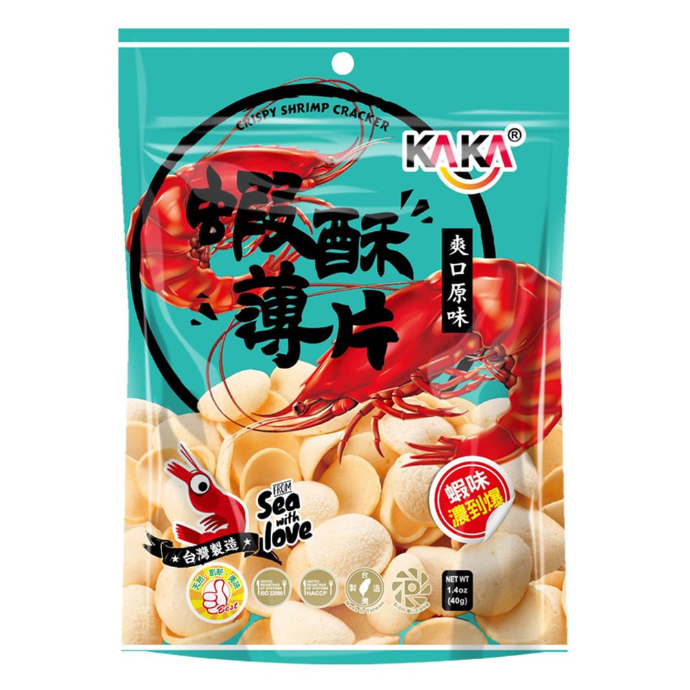 卡卡KAKA - 蝦酥薄片(原味)-40g