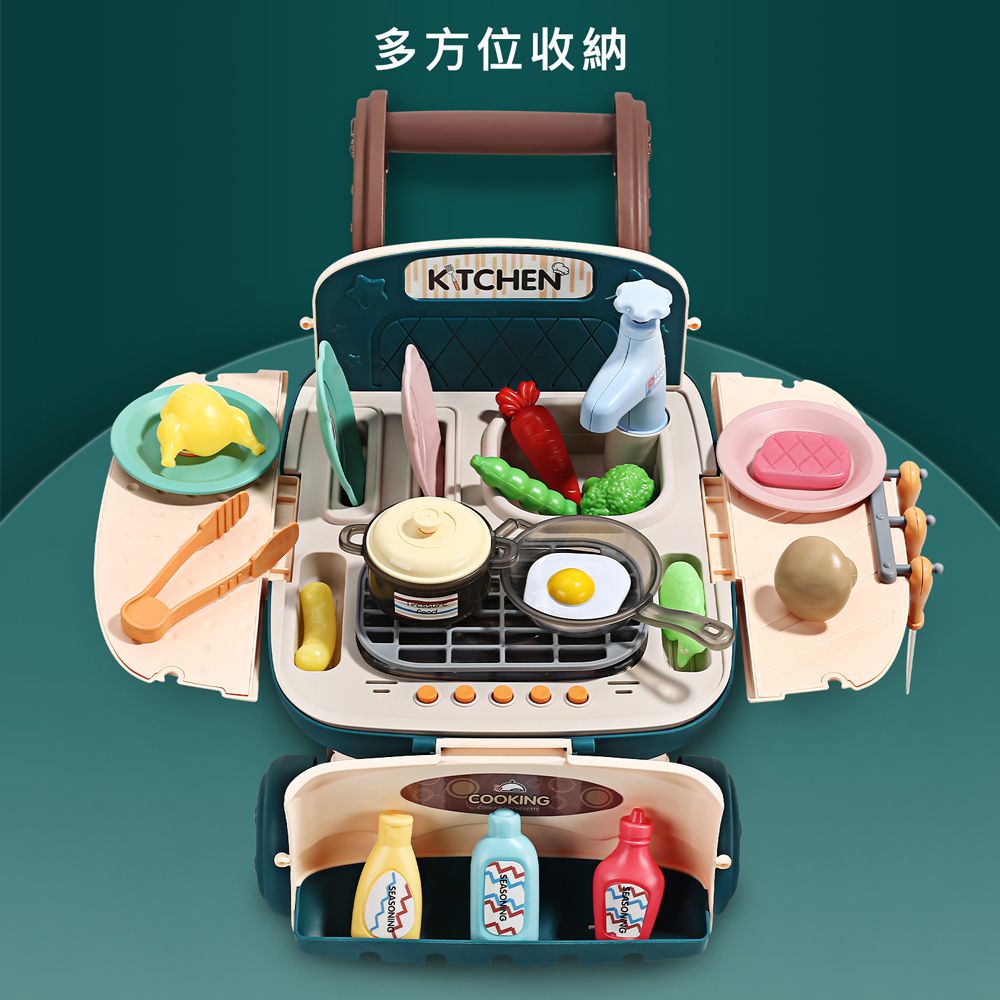 CuteStone - 兒童購物推車與烤肉玩具