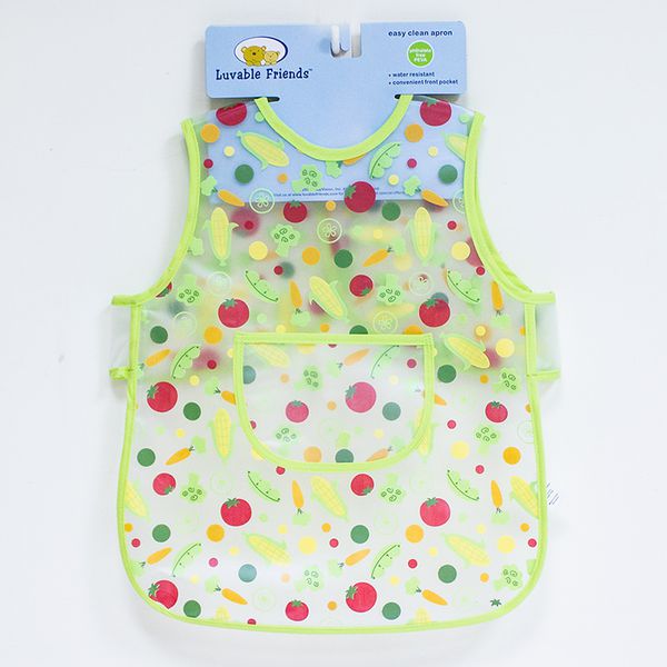 美國 Luvable Friends - 甜蜜寶貝嬰幼兒雙面防水圍兜單入組-繽紛蔬果