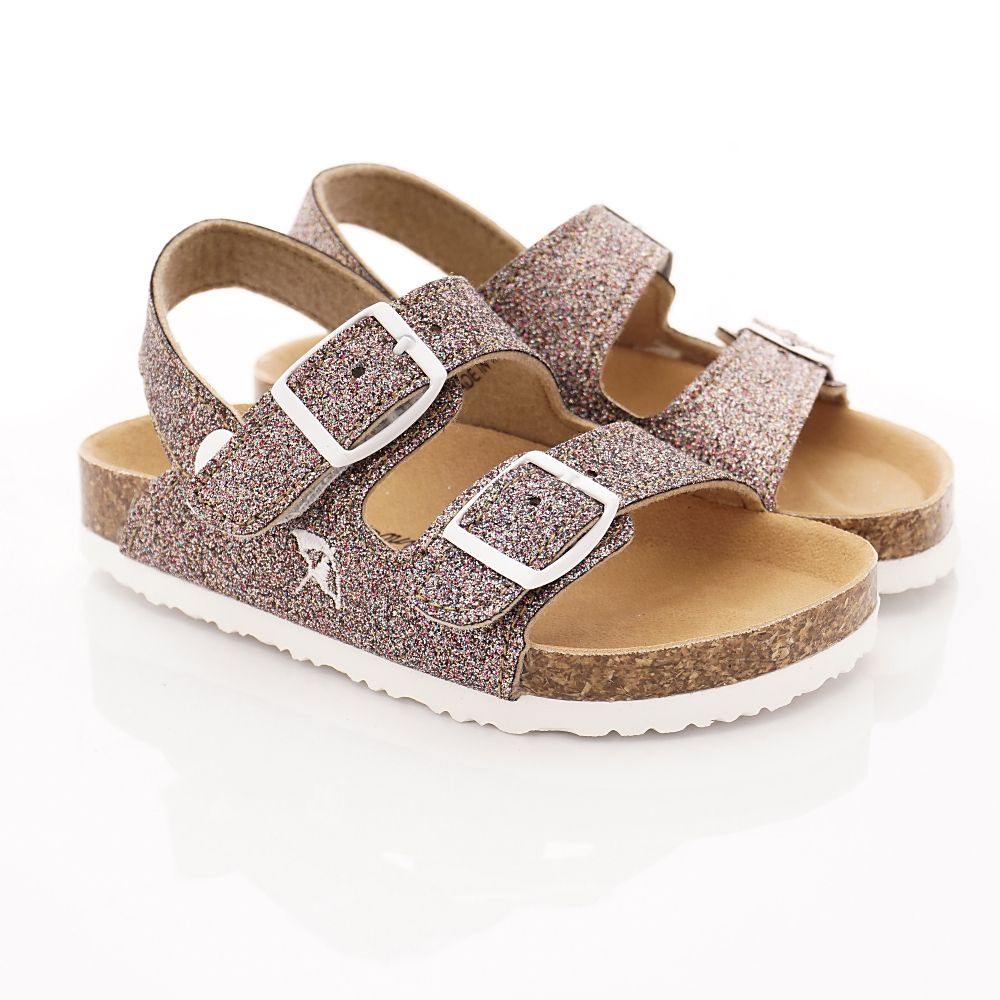 Arnold Palmer 雨傘牌 - 卡通童鞋-專櫃晶亮軟木涼鞋款(中小童段)-粉紅