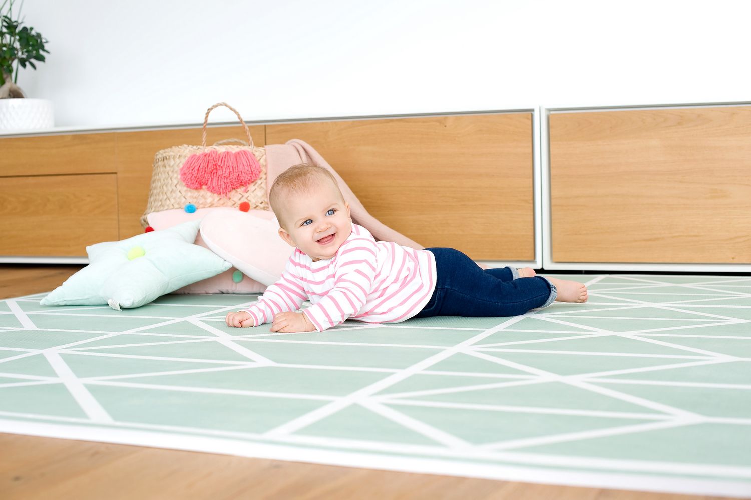 德國 toddlekind - 北歐風系列遊戲地墊-抹茶綠-一組6片