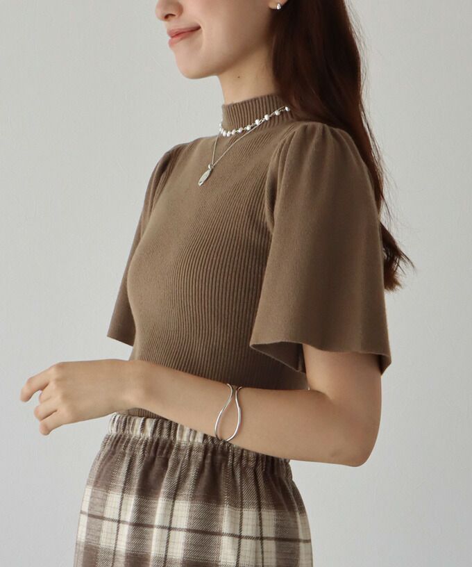 日本 BLUE EAST - 氣質羅紋針織上衣-綠