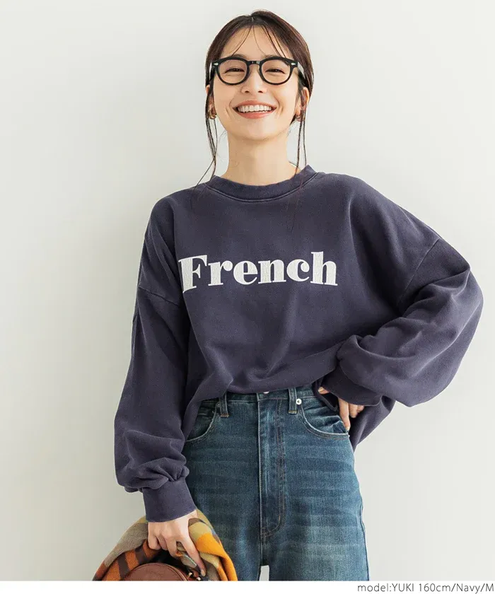 日本 COCA - 定番美式復古LOGO大學T-大人-肉桂棕