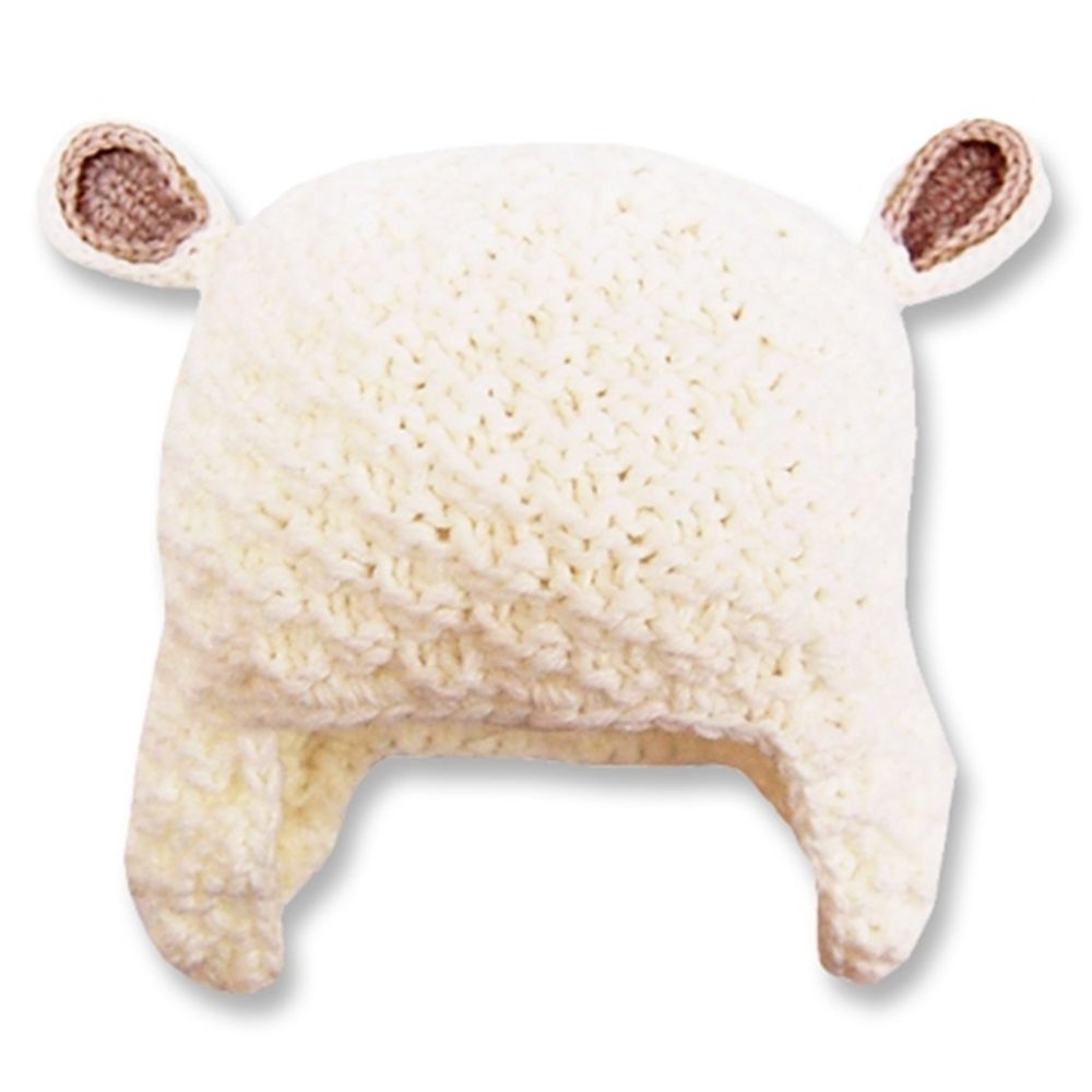 日本 Connect M - 可愛造型冬帽-小童款-綿羊白耳 (Free size(46~50cm))-83-6002