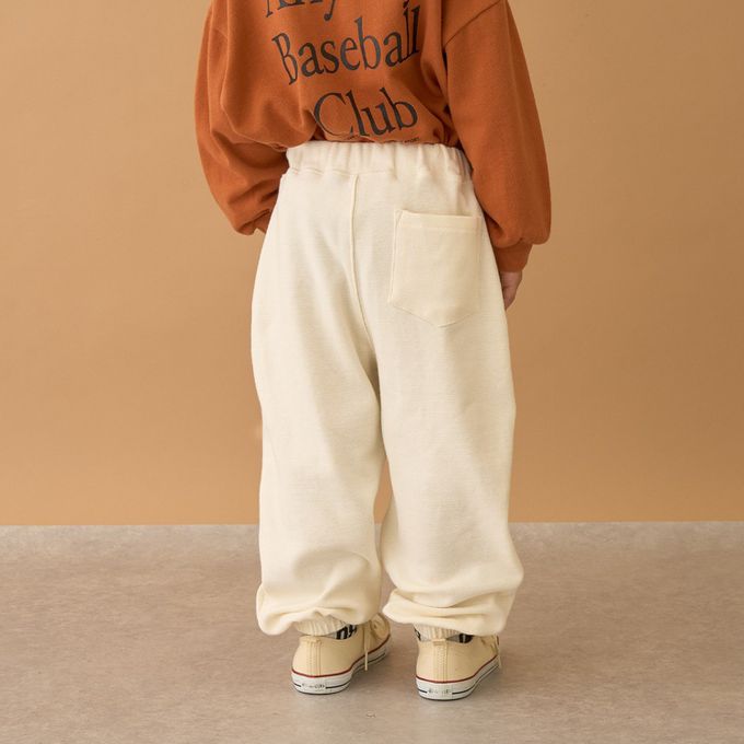 日本 b-ROOM - 舒適鬆緊縮口運動褲-藍