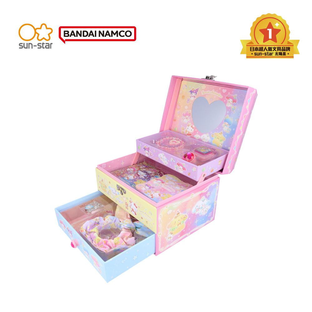 夢幻可提三層收納珠寶盒-三麗鷗角色