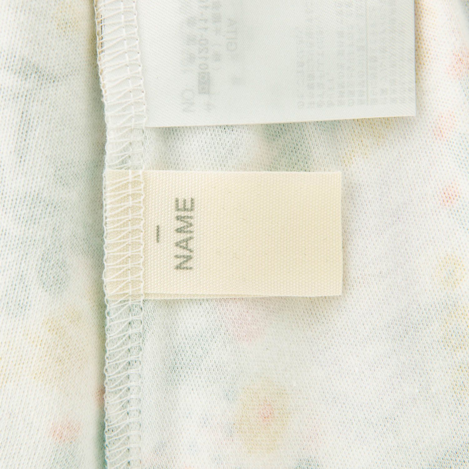 日本千趣會 - 純棉碎花及膝裙-果實花朵-白