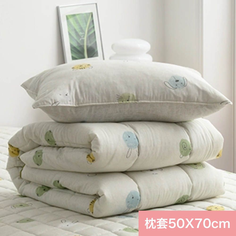 廣藏市場 天絲莫代爾枕套-寵物樂園-綠 (50X70cm)