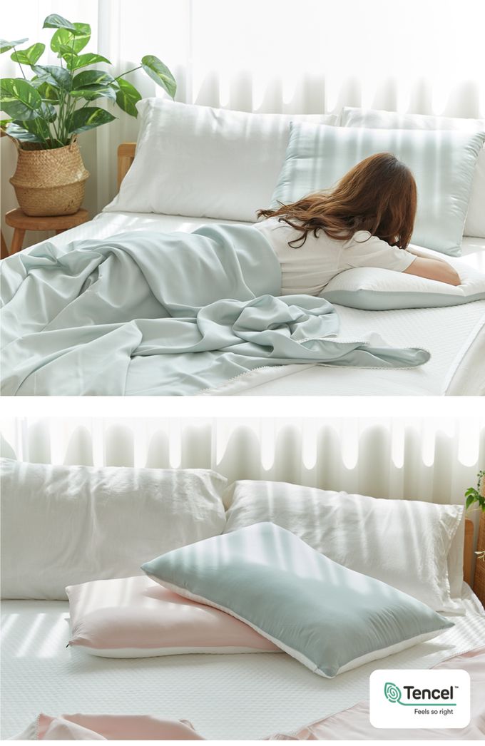 韓國 Hello HiZoo - 極度冰涼Sherbetcool 涼感造型抗菌防蟎雙面枕/涼感枕/護脊/護頸枕(薄荷綠)