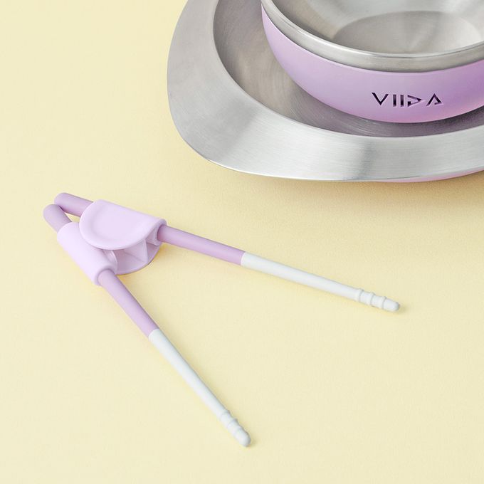 VIIDA - 抗菌學習筷補助器(台灣生產製造/抗菌食品級樹脂)-甜心粉