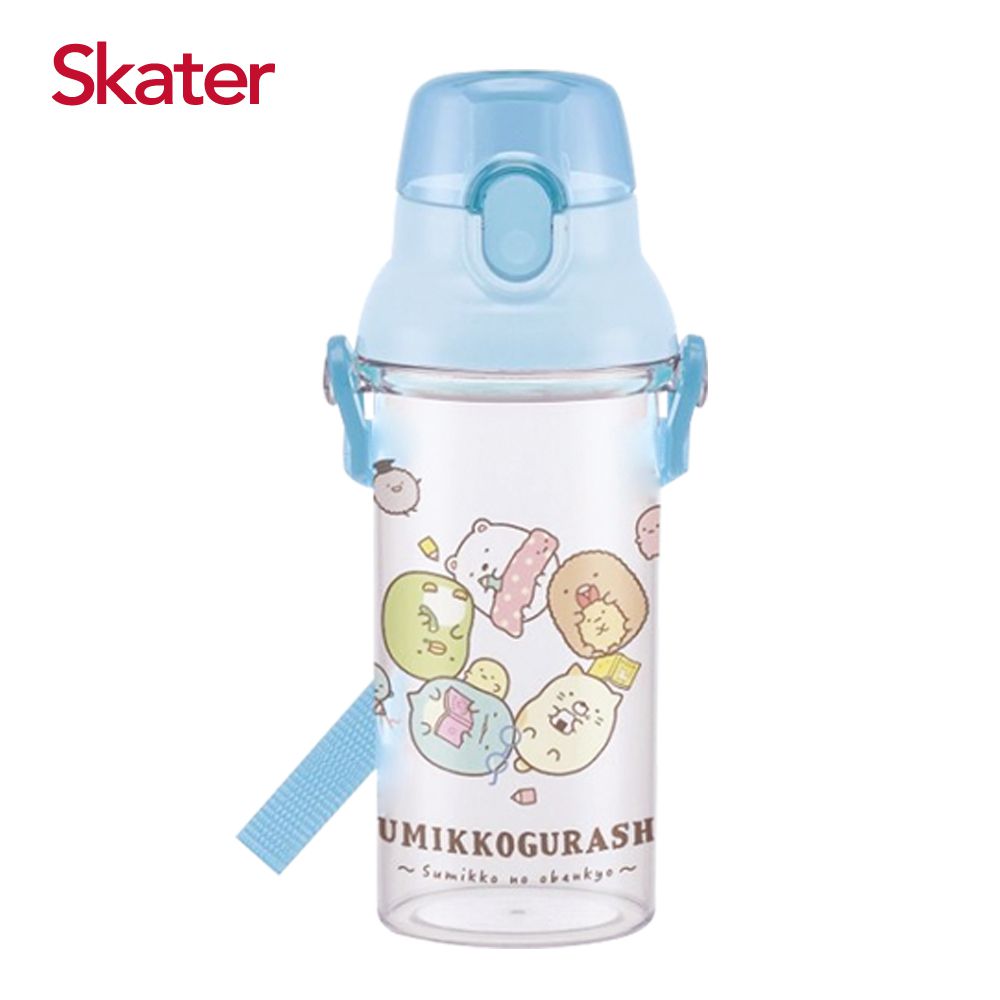 日本 SKATER - 兒童直飲透明水壺 (480ml)-角落小生物