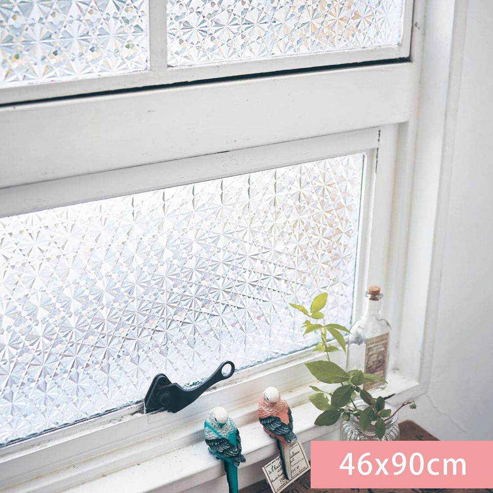 日本千趣會 - 日本製 99%抗UV光影窗貼(靜電式)-雪花窗花