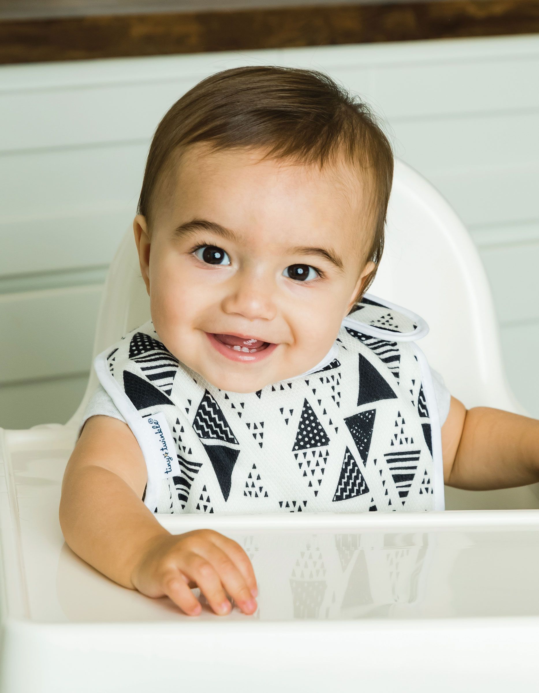 美國 tiny twinkle - 寶寶圍兜-三入組-簡約黑白