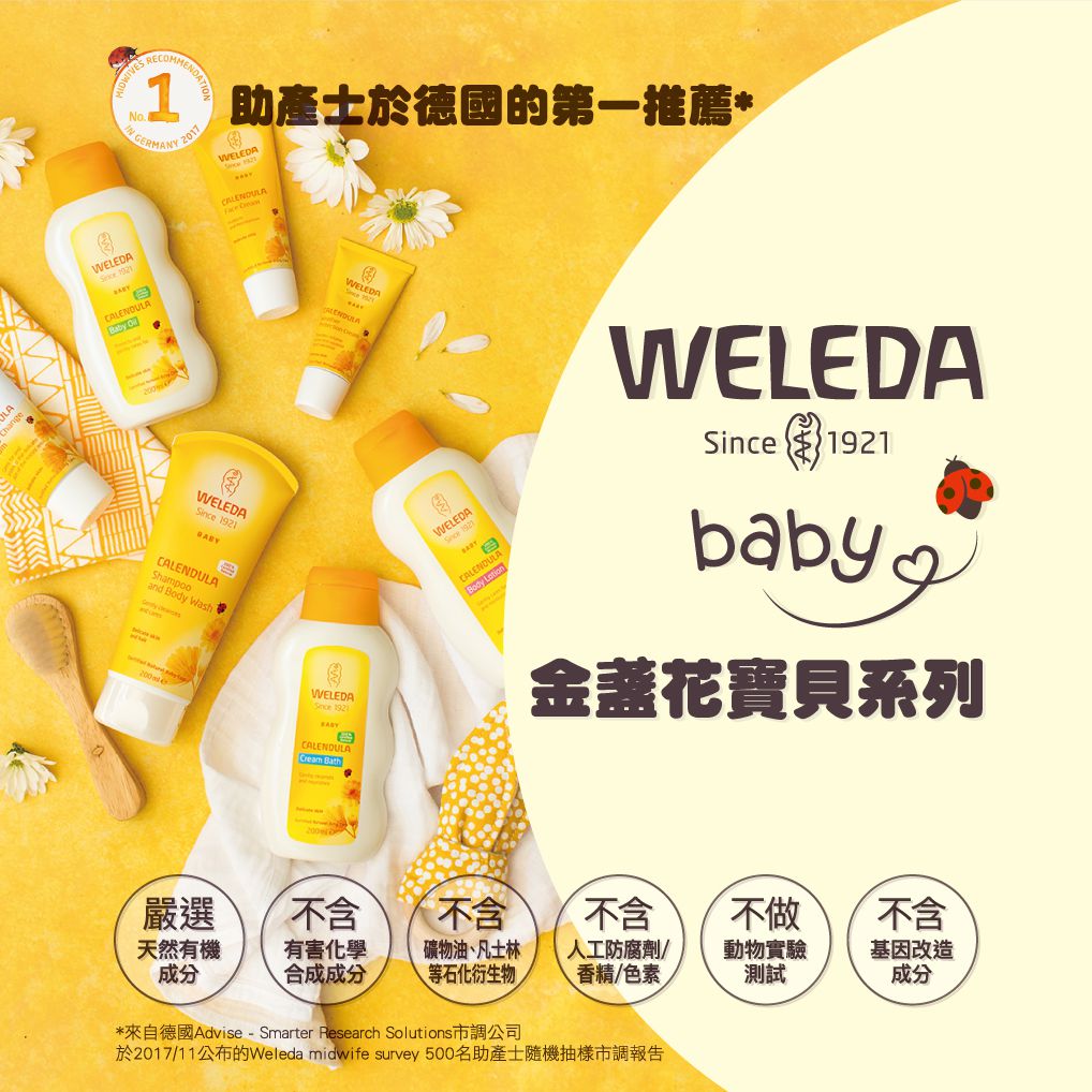 WELEDA 薇蕾德 - 金盞花寶貝柔護按摩油(無香味)-200ml