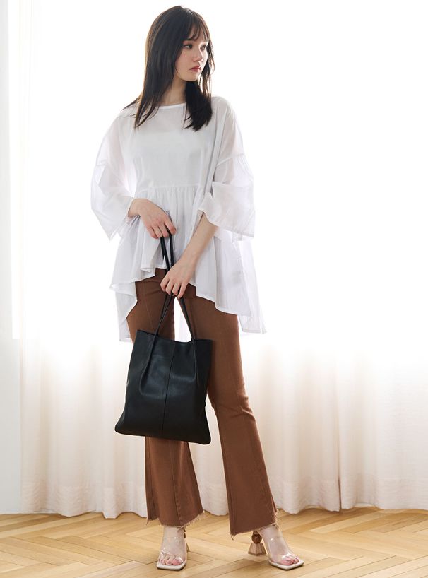 日本 GRL - 簡約百搭仿皮細肩帶肩背包-黑 (F)