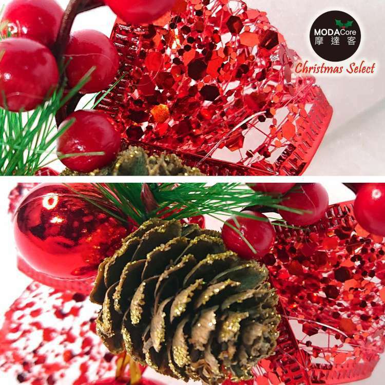 MODACore 摩達客 - 9cm聖誕派對裝飾紅色蝴蝶結六入組-禮物包裝適用