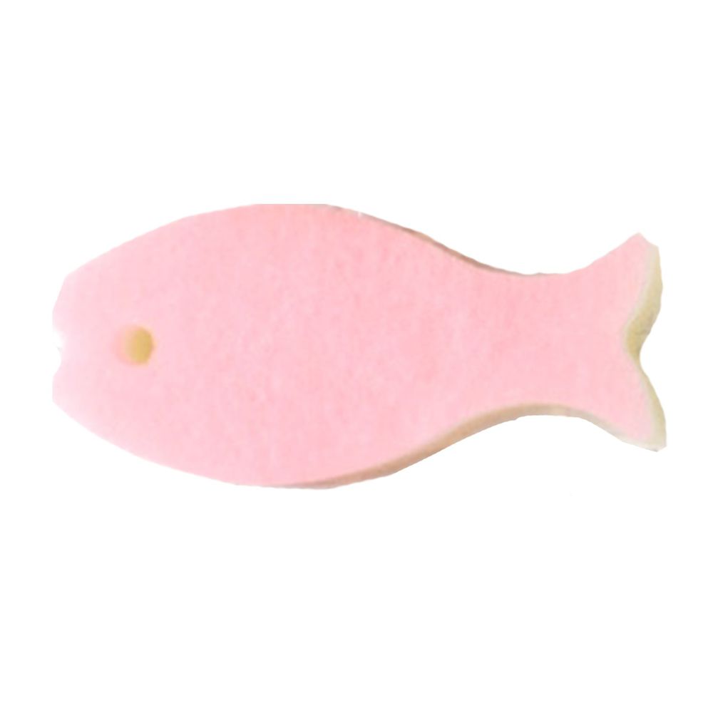 日本 MARNA - 超強起泡力 日本製小魚3層菜瓜布(繽紛色)-粉