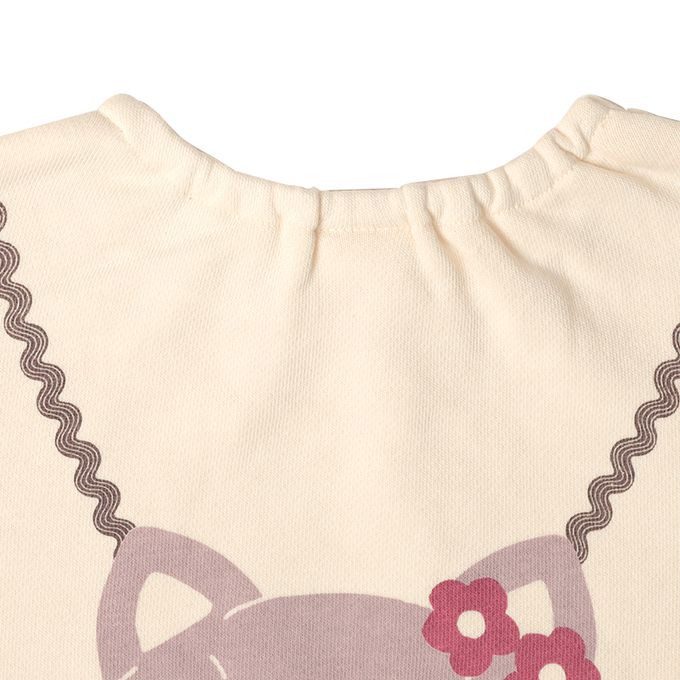 akachan honpo - 長袖休閒上衣-動物-白色