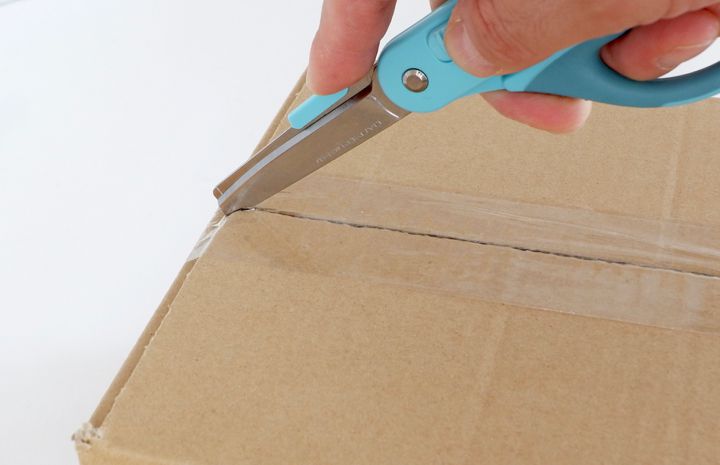 日本文具 KOKUYO - 2WAY附開箱刀片機能剪刀-藍