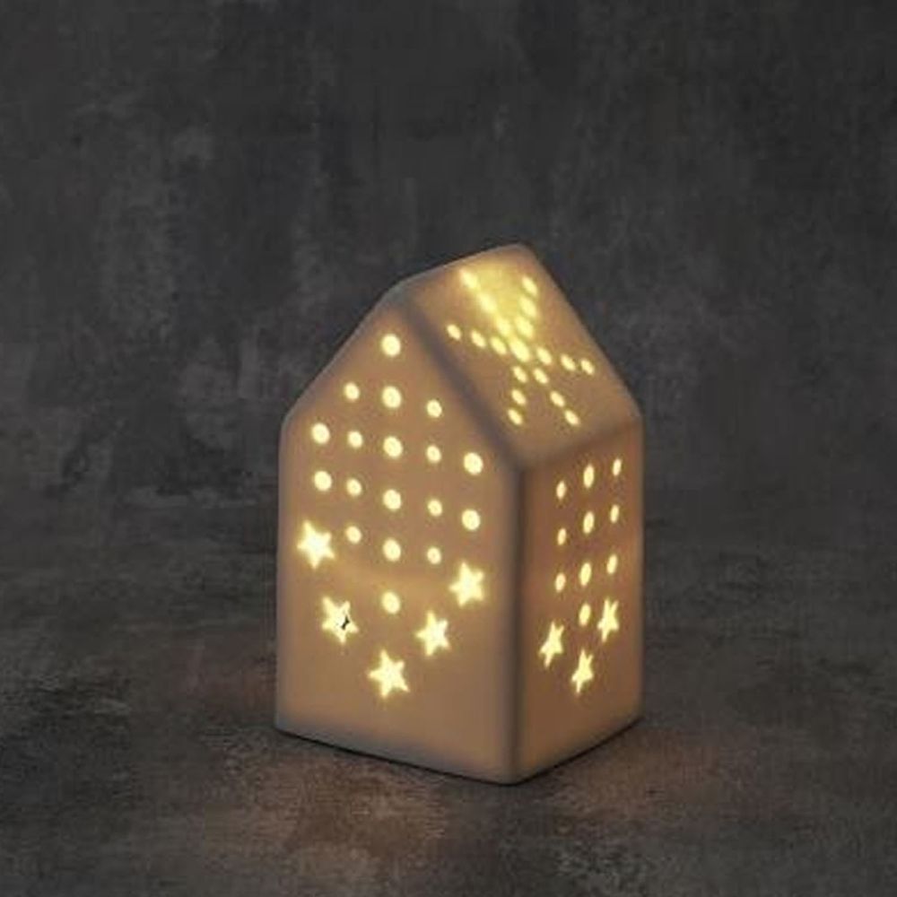 KAMEYAMA CANDLE HOUSE - 聖誕造型燈飾/耶誕氛圍-雪花小屋-7x6x11.5cm