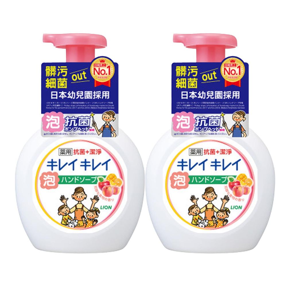 日本 LION 獅王 - 趣淨抗菌洗手慕斯組合 2罐果香(250mlx2)
