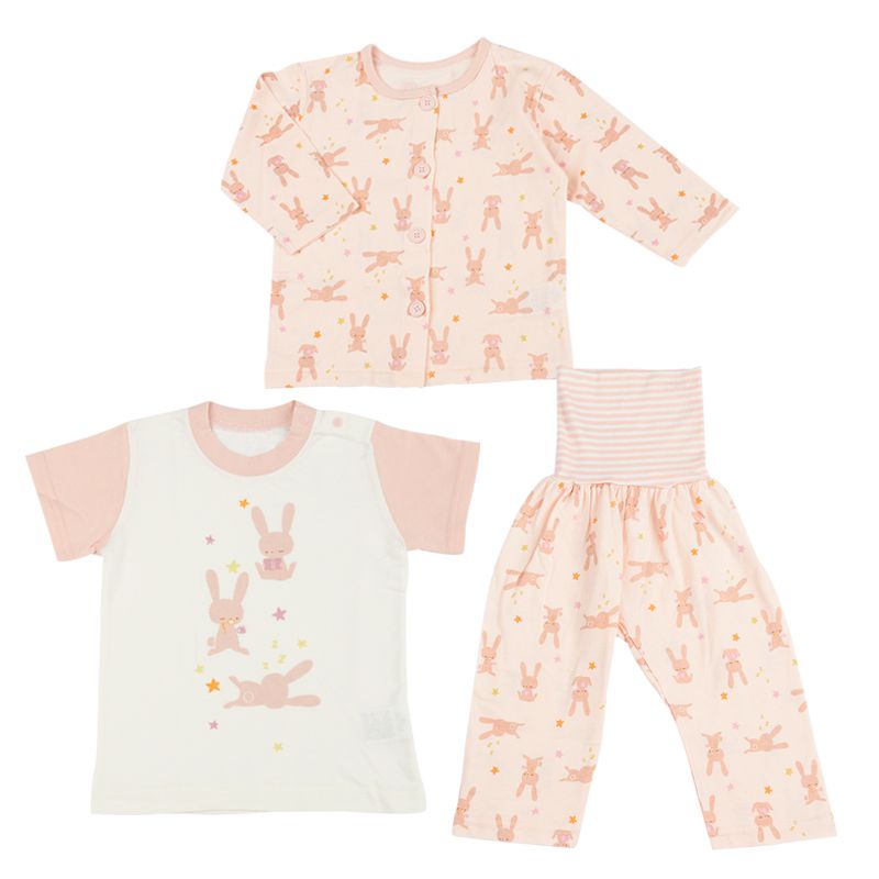 akachan honpo - 家居服3件組-粉紅色