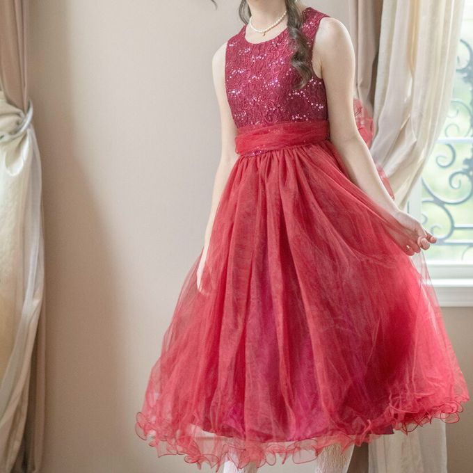 日本 Catherine Cottage - 夢幻層次蝴蝶結洋裝/小禮服-嬰兒粉