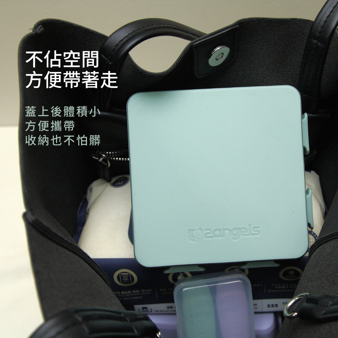 2angels - 矽膠秒扣拼圖隨行餐盤-二入組-薰衣草拿鐵*2