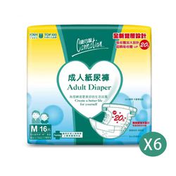康乃馨 - 成人紙尿褲 經濟型M號 16片X6包/箱-16片X6包