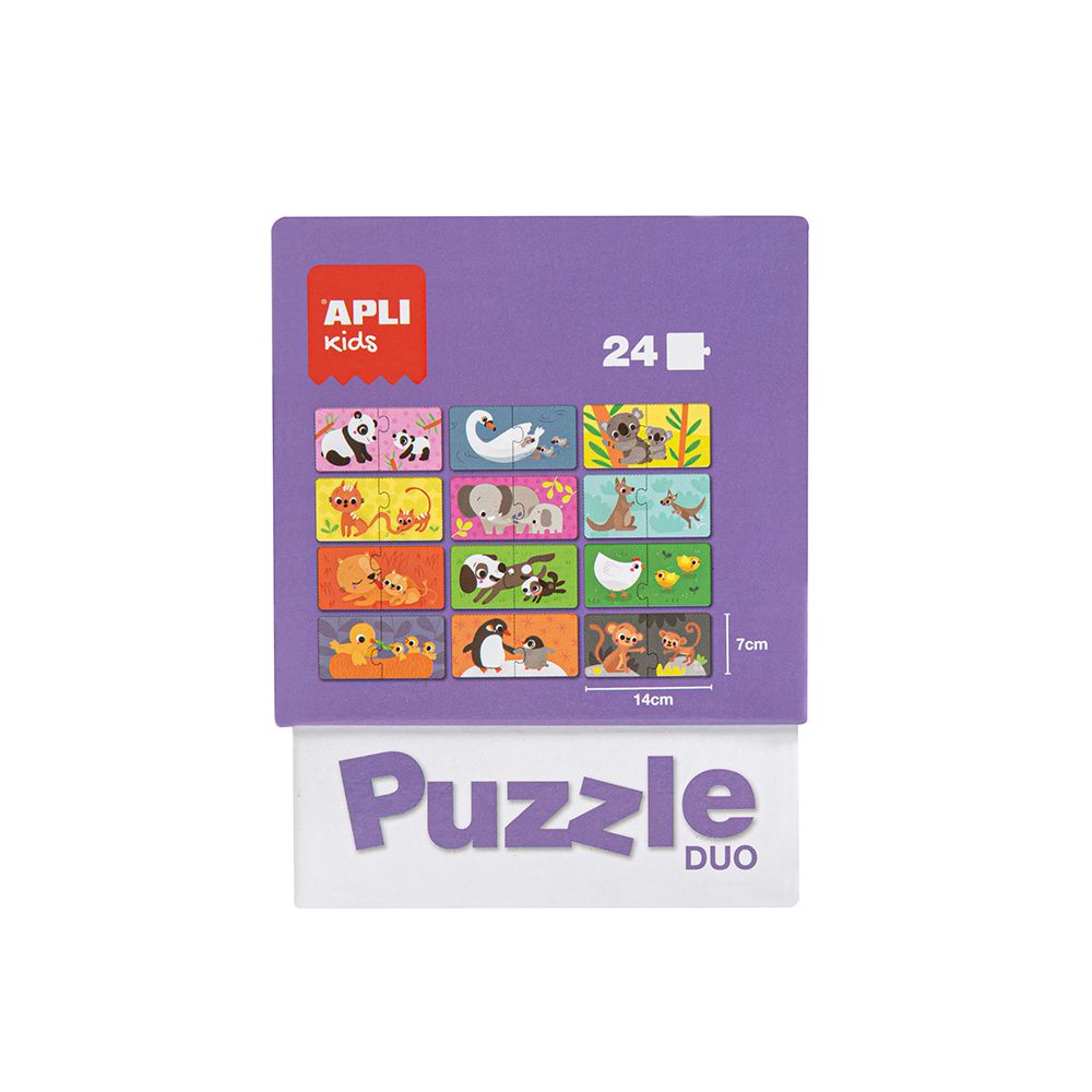西班牙 APLI - 二分之一拼圖-動物寶寶