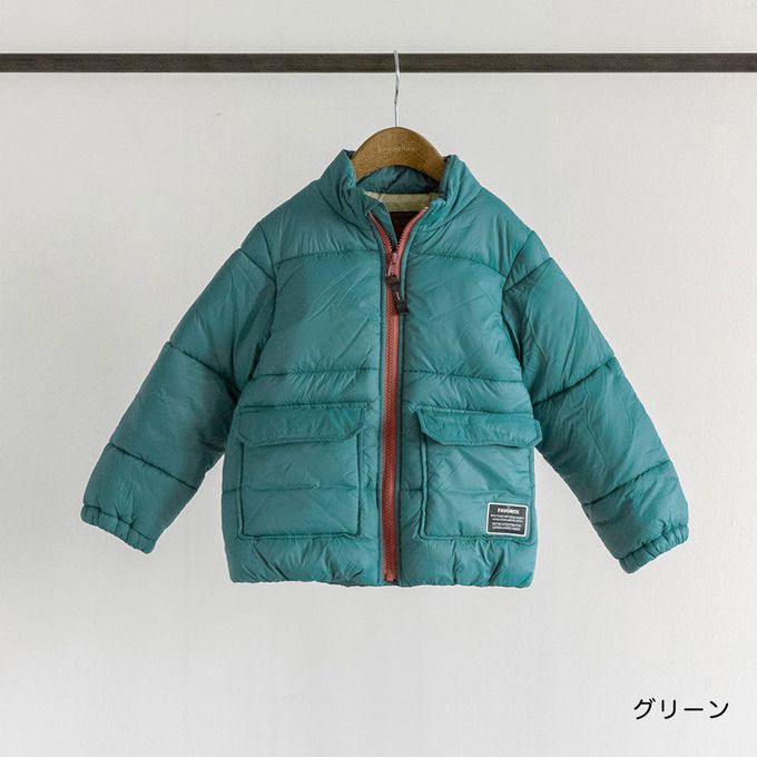 日本 BRANSHES - 簡約素色蓬鬆溫暖鋪棉外套(可機洗)-淺灰棕