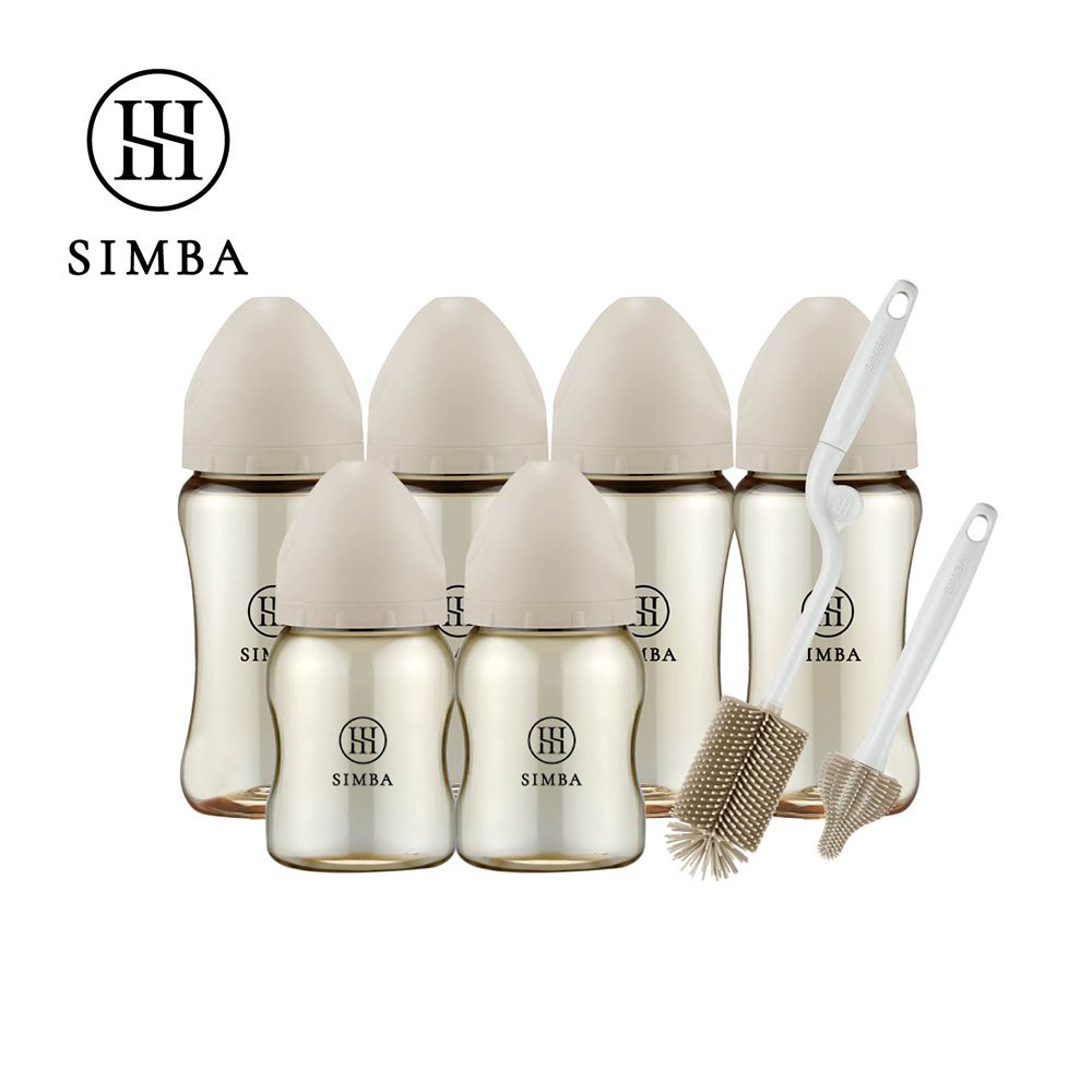 省力洗瓶！蘊蜜鉑金PPSU寬口奶瓶極淨組-小流量新生適用-杏茶