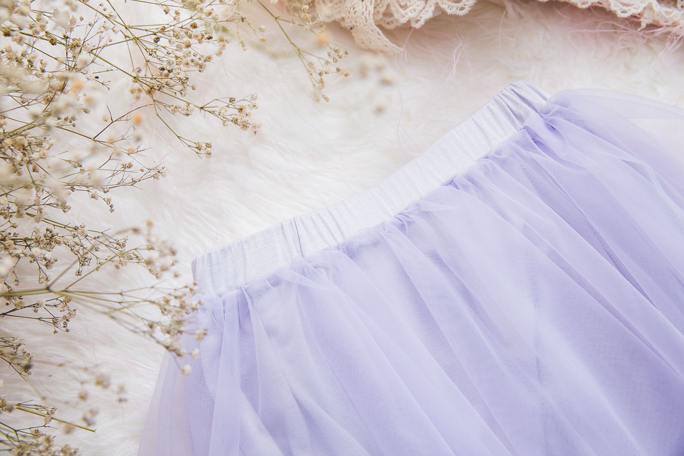 Peachy - 獨家訂製綿柔空氣紗裙-短裙款-Elsa冰藍 (F)