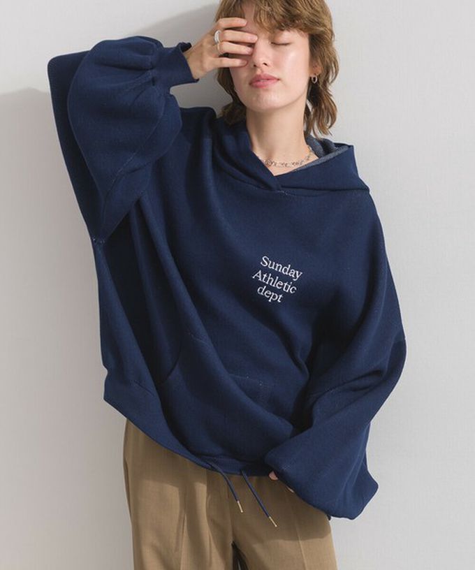 日本 Lupilien - Sunday休閒寬大版型針織帽T-濃綠