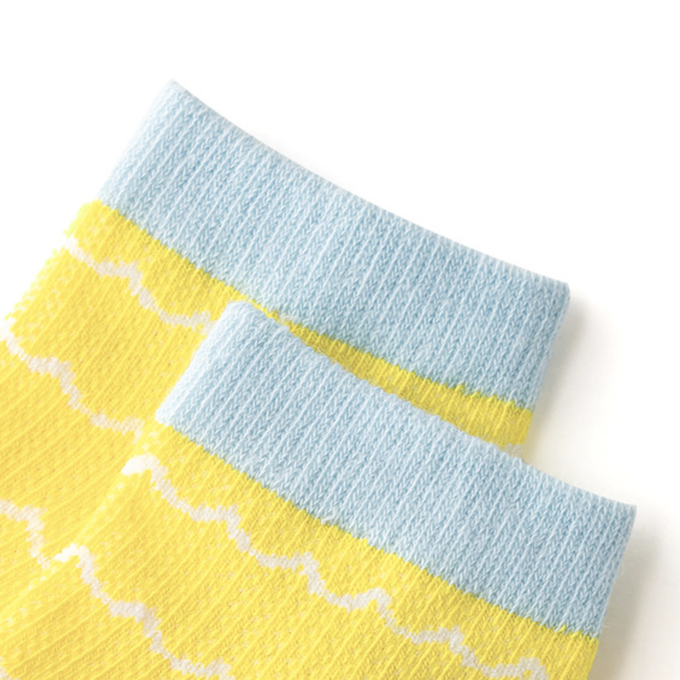 love, charlotte - 小熊字母點膠室內防滑網眼短筒棉襪-5 雙一組