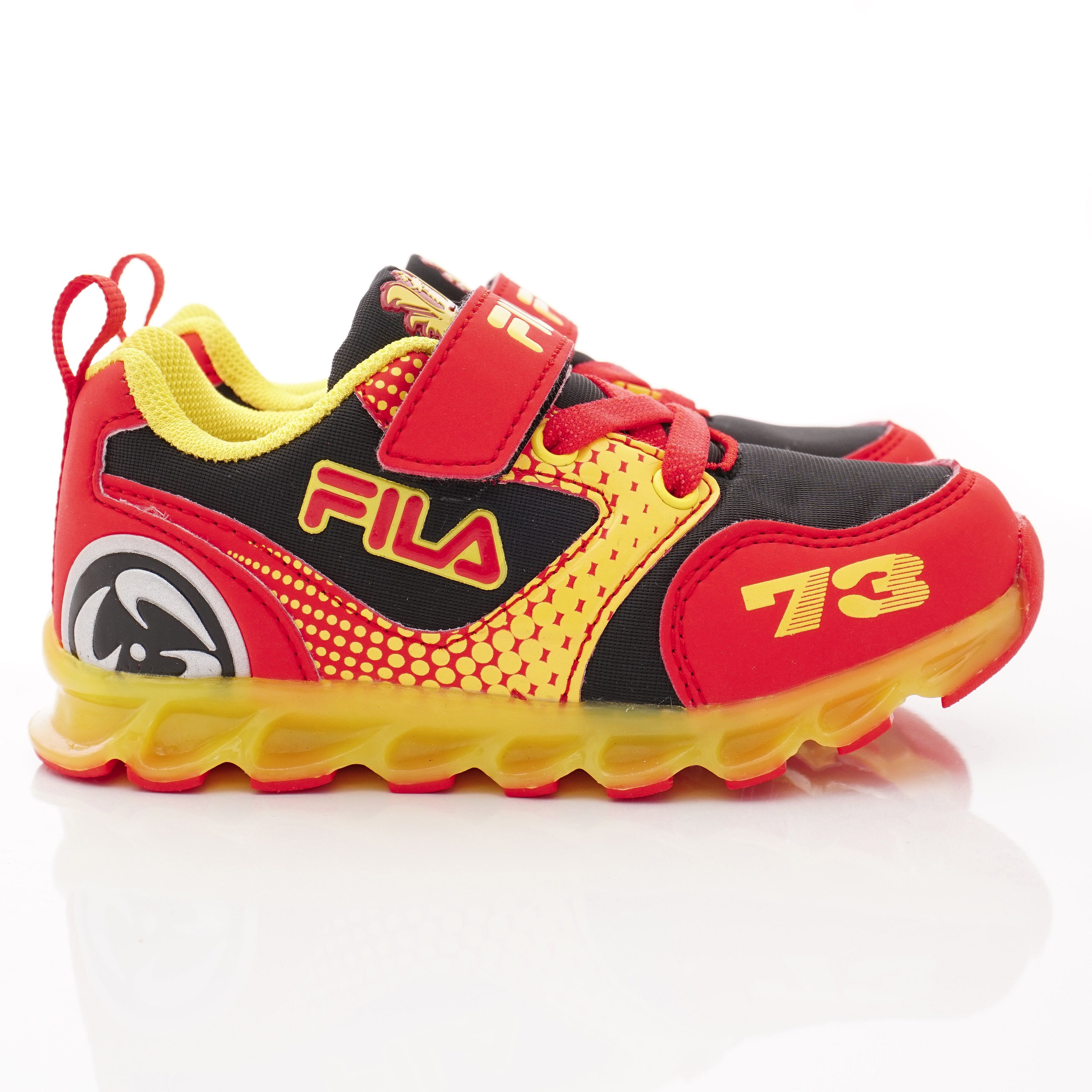 FILA - 電燈運動鞋(中小童段)-黑紅